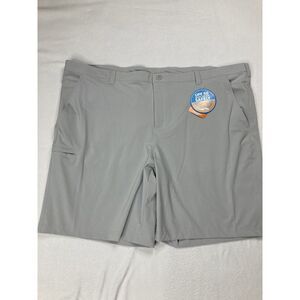 Columbia PFG Beige Flat Front Chino Golf Fishing UPF Omni Shield Shorts Mens 50